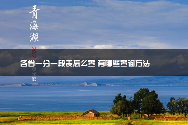 各省一分一段表怎么查 有哪些查询方法