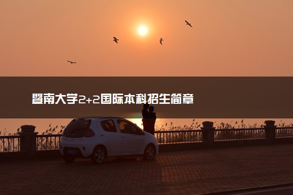 暨南大学2+2国际本科招生简章