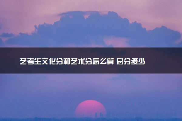 艺考生文化分和艺术分怎么算 总分多少