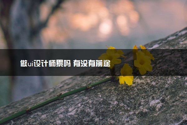 做ui设计师累吗 有没有前途