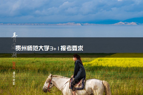 贵州师范大学3+1报考要求