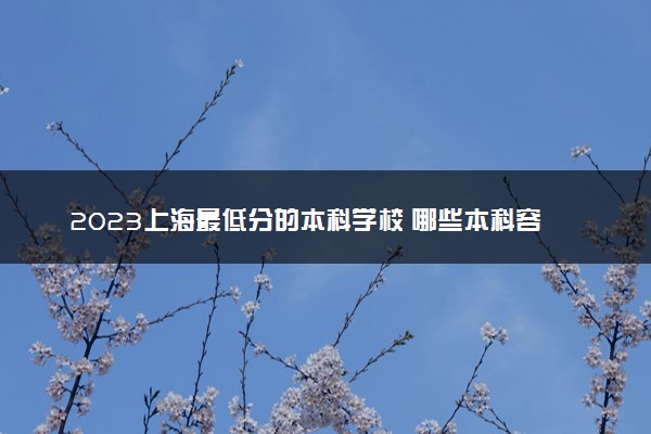 2023上海最低分的本科学校 哪些本科容易考
