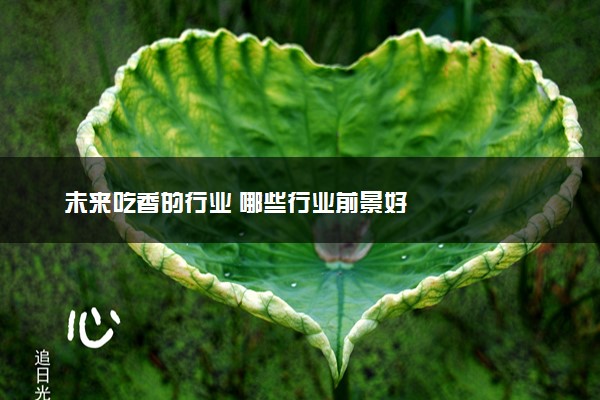 未来吃香的行业 哪些行业前景好