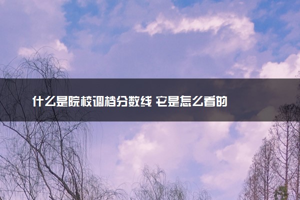 什么是院校调档分数线 它是怎么看的