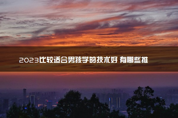 2023比较适合男孩学的技术好 有哪些推荐