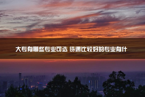 大专有哪些专业可选 待遇比较好的专业有什么
