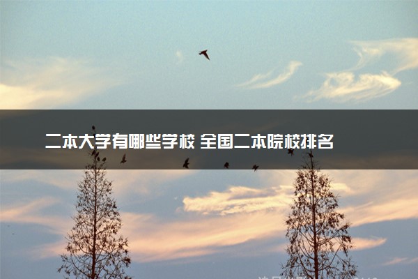 二本大学有哪些学校 全国二本院校排名