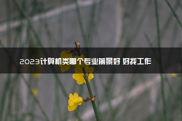 2023计算机类哪个专业前景好 好找工作吗