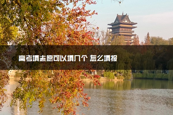 高考填志愿可以填几个 怎么填报