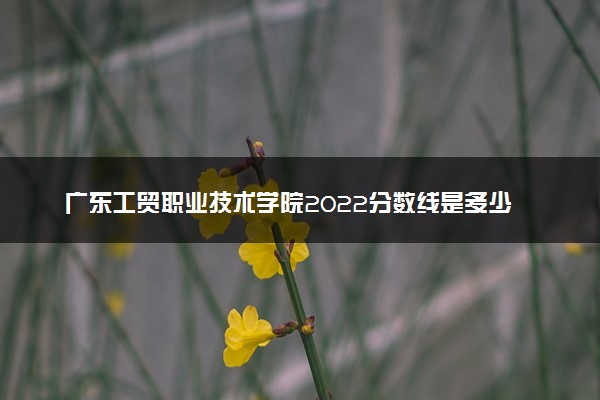 广东工贸职业技术学院2022分数线是多少 各省录取最低位次