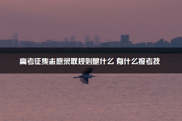 高考征集志愿录取规则是什么 有什么报考技巧