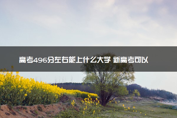 高考496分左右能上什么大学 新高考可以报考的公办院校
