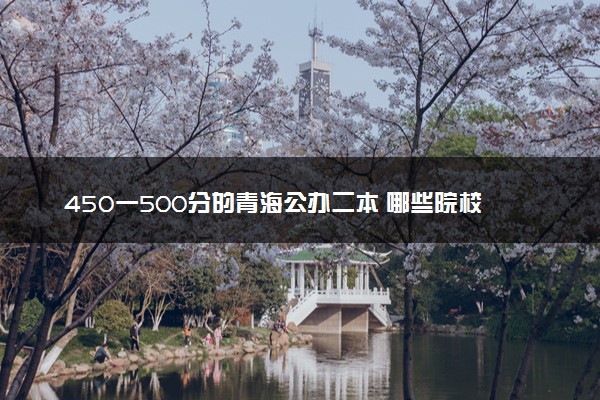 450一500分的青海公办二本 哪些院校适合报