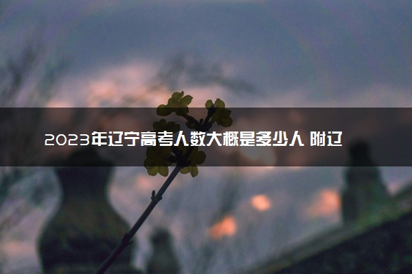 2023年辽宁高考人数大概是多少人 附辽宁省历年高考人数