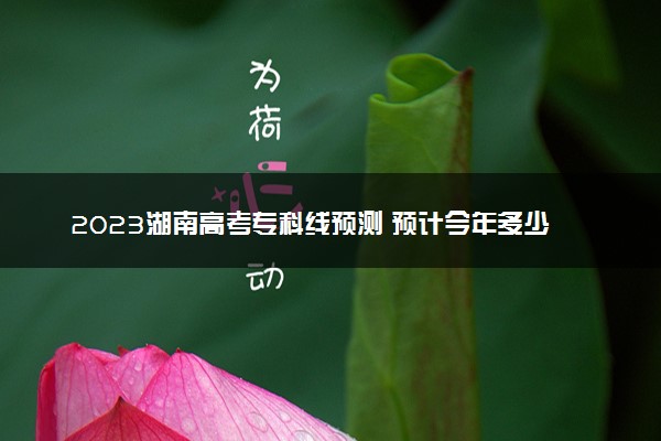 2023湖南高考专科线预测 预计今年多少分能上专科