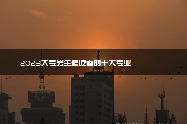 2023大专男生最吃香的十大专业