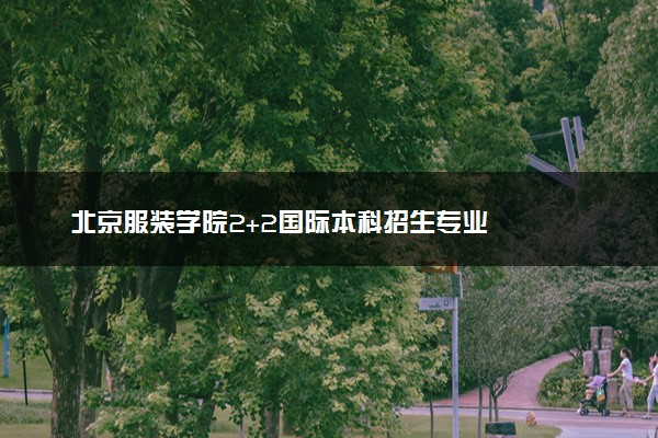 北京服装学院2+2国际本科招生专业
