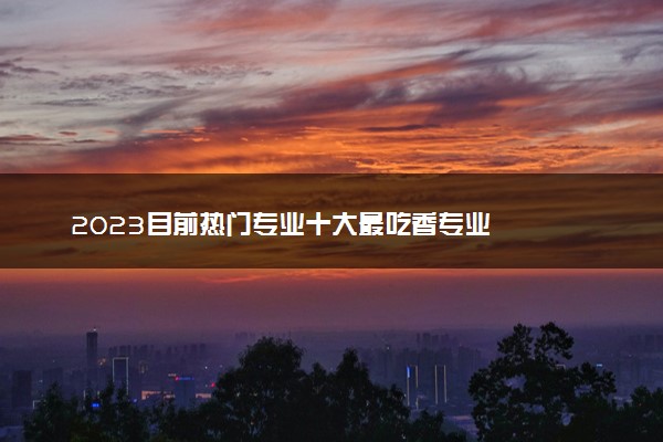 2023目前热门专业十大最吃香专业