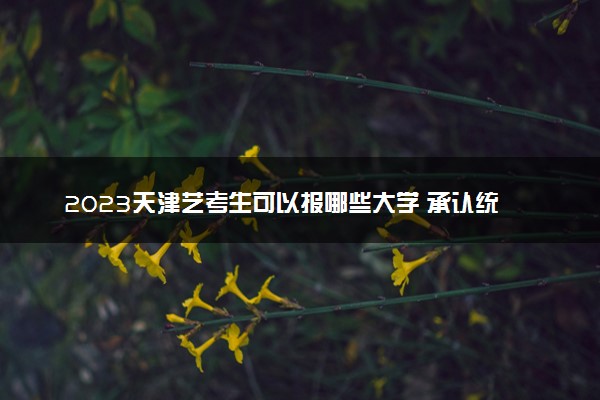 2023天津艺考生可以报哪些大学 承认统考/联考成绩的院校