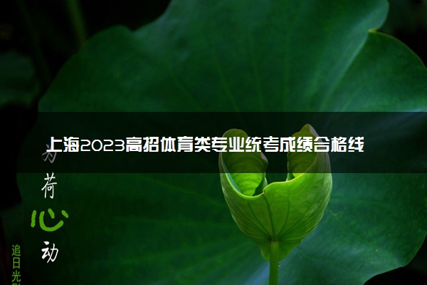 上海2023高招体育类专业统考成绩合格线是多少