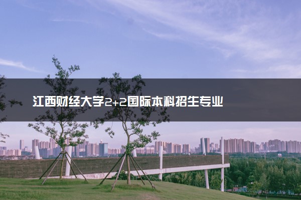 江西财经大学2+2国际本科招生专业