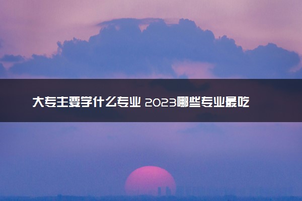 大专主要学什么专业 2023哪些专业最吃香