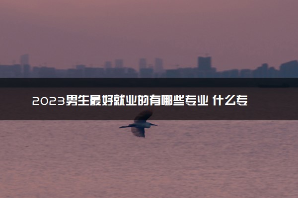 2023男生最好就业的有哪些专业 什么专业工资高
