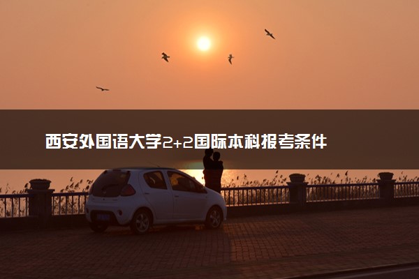 西安外国语大学2+2国际本科报考条件