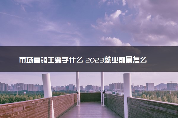 市场营销主要学什么 2023就业前景怎么样