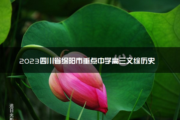 2023四川省绵阳市重点中学高三文综历史高考适应考试试卷