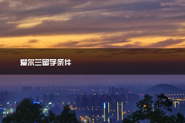 爱尔兰留学条件