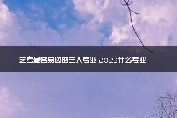 艺考最容易过的三大专业 2023什么专业轻松好过