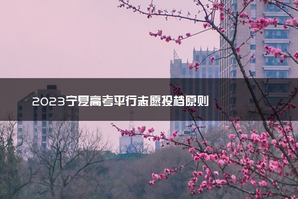 2023宁夏高考平行志愿投档原则