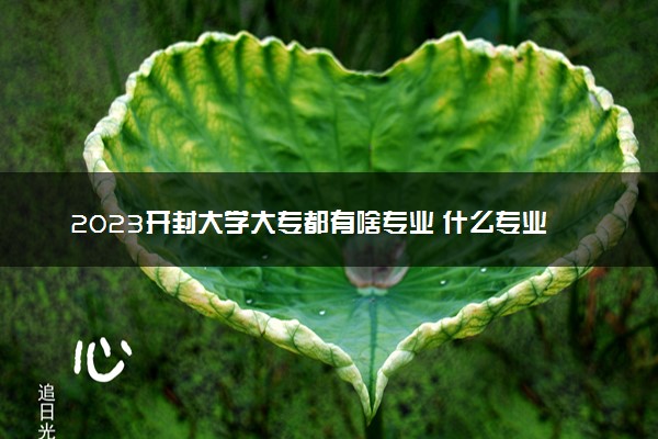 2023开封大学大专都有啥专业 什么专业最吃香