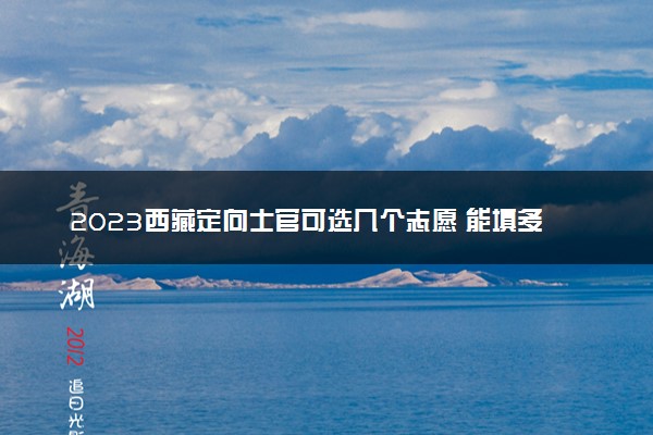 2023西藏定向士官可选几个志愿 能填多少学校和专业