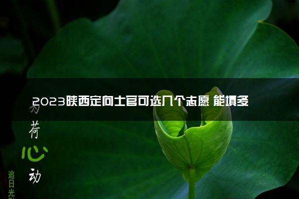 2023陕西定向士官可选几个志愿 能填多少学校和专业