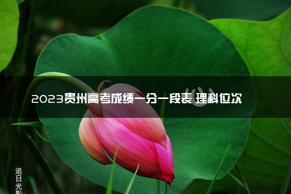 2023贵州高考成绩一分一段表 理科位次及排名