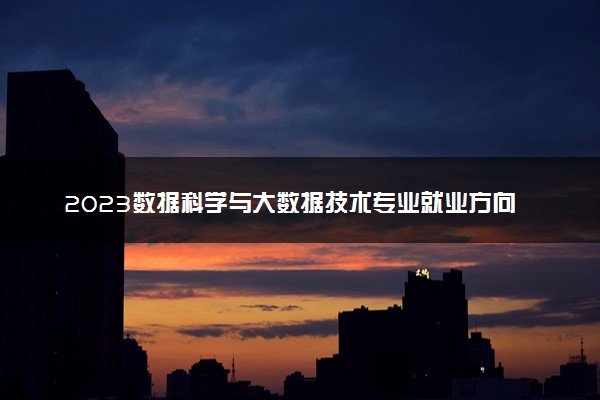 2023数据科学与大数据技术专业就业方向及前景