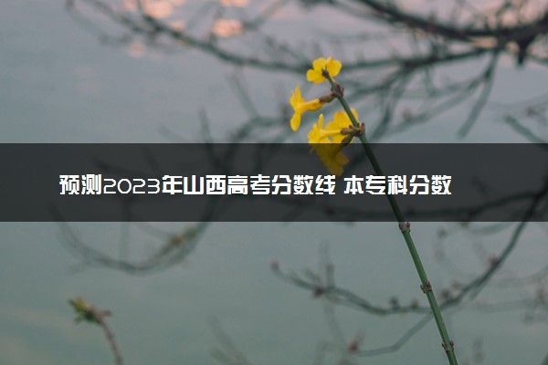 预测2023年山西高考分数线 本专科分数线预计多少