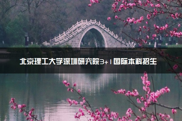 北京理工大学深圳研究院3+1国际本科招生简章