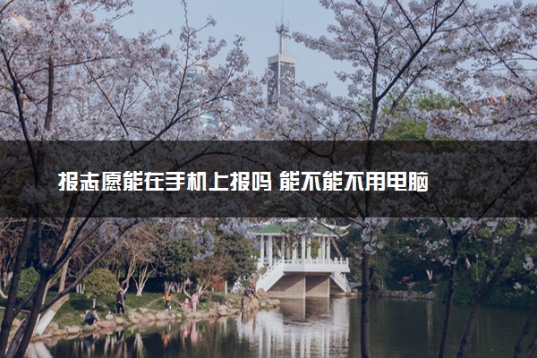 报志愿能在手机上报吗 能不能不用电脑