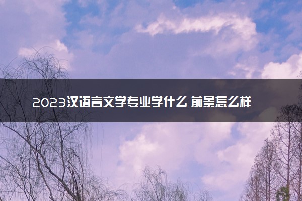 2023汉语言文学专业学什么 前景怎么样