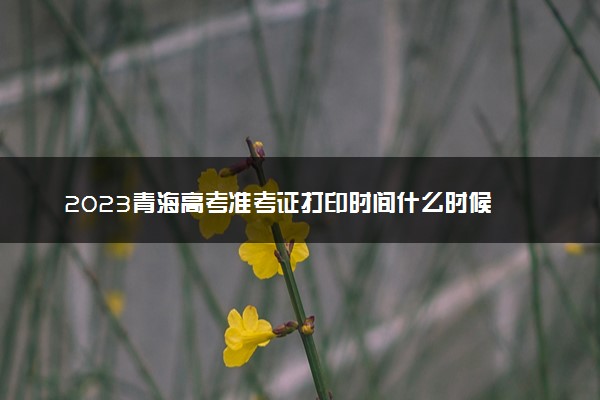 2023青海高考准考证打印时间什么时候 几号开始打印