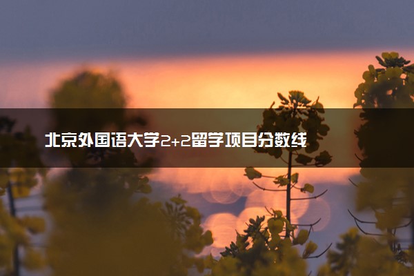 北京外国语大学2+2留学项目分数线
