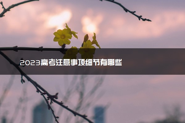 2023高考注意事项细节有哪些
