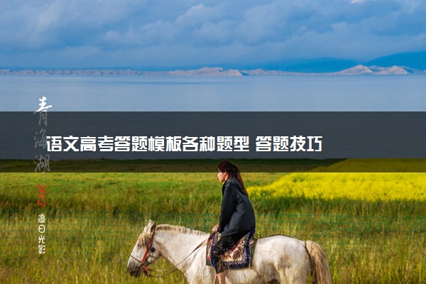 语文高考答题模板各种题型 答题技巧