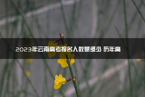 2023年云南高考报名人数是多少 历年高考人数汇总
