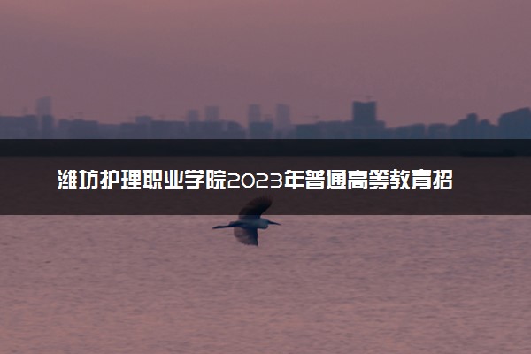 潍坊护理职业学院2023年普通高等教育招生章程