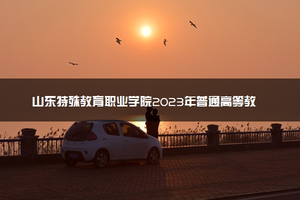 山东特殊教育职业学院2023年普通高等教育招生章程