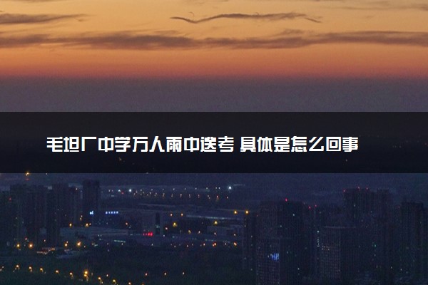 毛坦厂中学万人雨中送考 具体是怎么回事